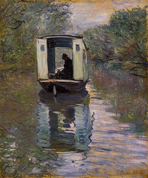 Claude Monet Le Bateau-atelier oil painting picture